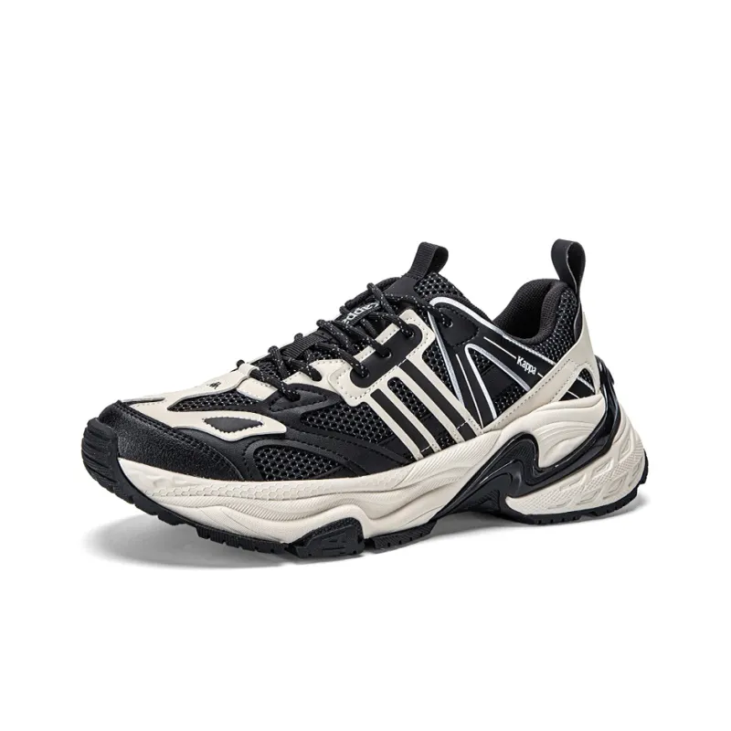 Kappa Anti Slip Wear Resistant Low Top Chunky Sneakers Men's Black-2
