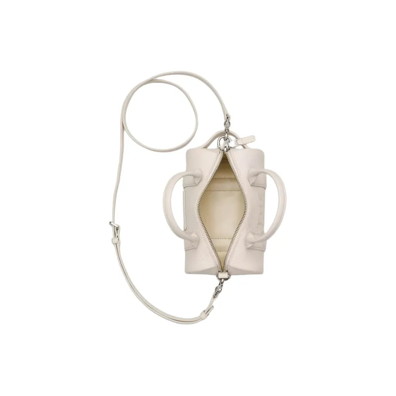 MARC JACOBS The Leather Mini Duffle White-3