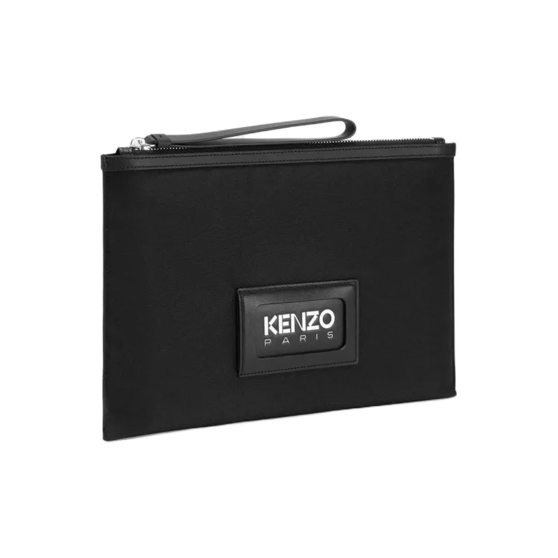 KENZO Polyester Clutch Large Size Men's Black-0
