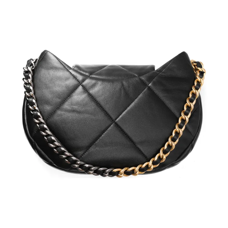 CHANEL 19Bag Leather Handbag, Shoulder Bag Women's Black-2