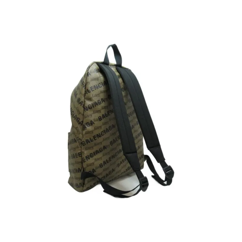 Balenciaga Cotton Backpack Large Size Men's Beige Brown-4