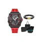 Red Tapes Black Case Black Dial