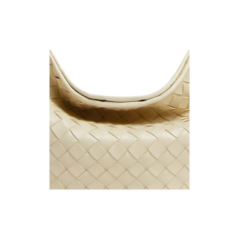 Bottega Veneta SARDINE Sheepskin One Shoulder Handbags Small Size Women's Light Beige-4
