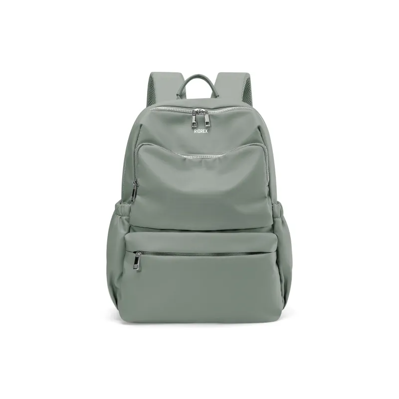 RIOREX Fabric Backpack Travel Bag Laptop Bag Backpack Regular Women's Black/Apricot/Army Green-14