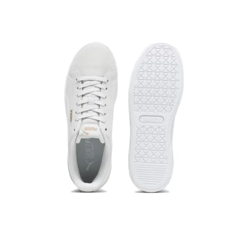 PUMA Vikky V3 Anti Slip Wear Resistant Low Top Skateboard Shoes Women's Gray White-3