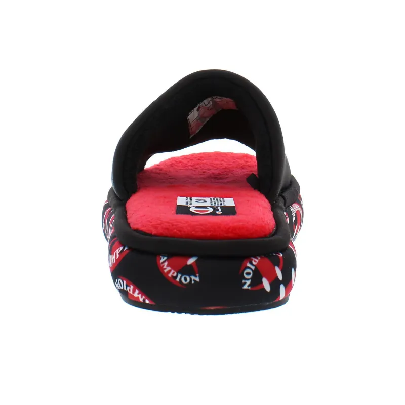 Champion Plush Smile Slide Women'ss Shoes Slide Slippers Women's Black Red-2
