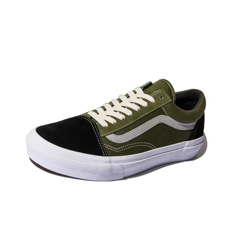 MIN NANO x Vans Old Skool Shock Absorbers Low Top Skateboard Shoes Men's Green Black White-0