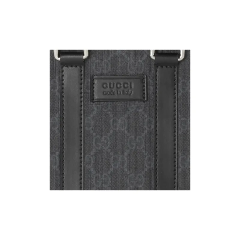 GUCCI Coated Canvas With Leather Tote Bag Shopping Bag Handbag Shoulder Bag Crossbody Bag Mini Men's Black-7