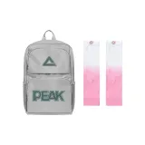 Silver Backpack+Pink and White Cooling Arm Sleeves