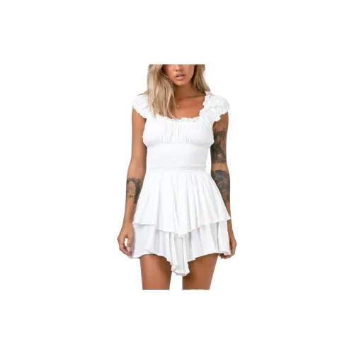 PRINCESS POLLY Short-Sleeved Dresses Women's White