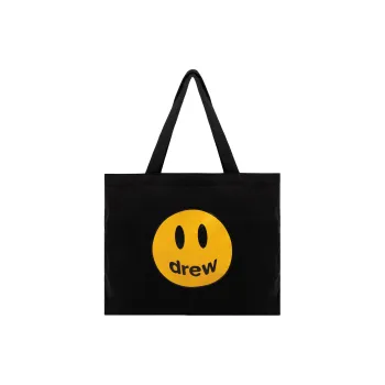 Drew House 100% Cotton Tote Bag Shopping Bag Handbag Regular Unisex Black
