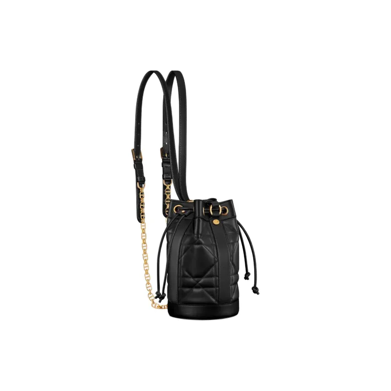 DIOR Cow Leather Backpack Small Size Women's Black-1