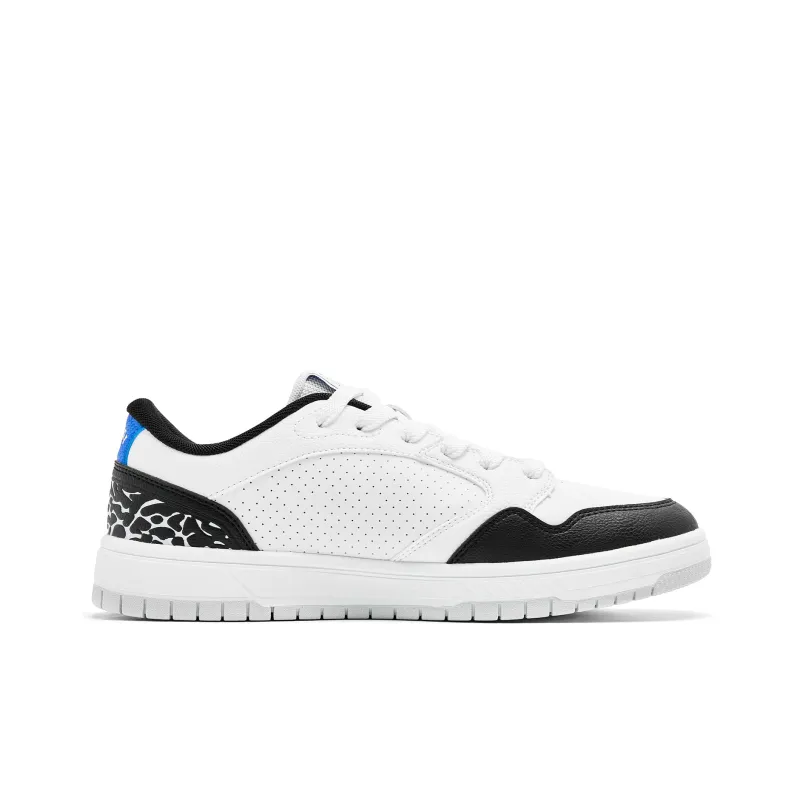 QIAODAN Wear Resistant Balance Low Top Skateboard Shoes Men's White Black-1