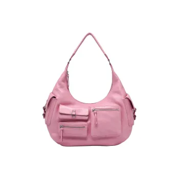 Blumarine Buffalo Leather Handbag Shoulder Bag Large Size Women's Pink
