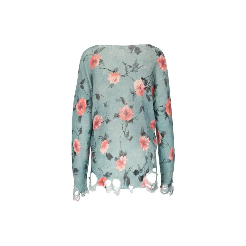 R13 Floral-jacquard Linen Jumper-1