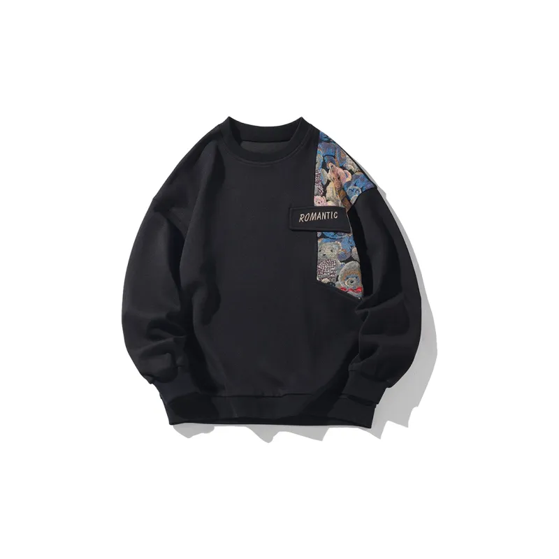 YooMore American Casual Bear-Print Unisex Sweatshirt-1