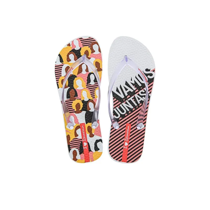 Ipanema Quiet Flip Flops Women's White Pink-0