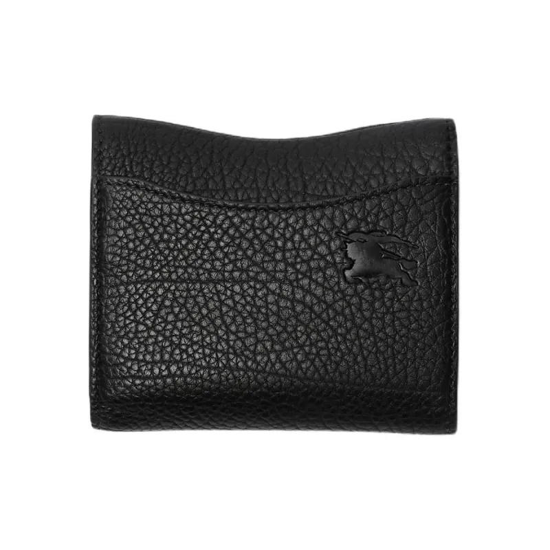 Burberry Calfskin Wallet Women's Black-3