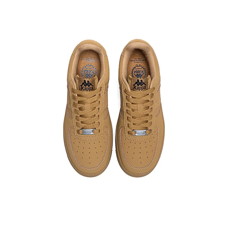 Kappa OG Anti Slip Wear Resistant Low Top Skateboard Shoes Unisex Stag Brown-3