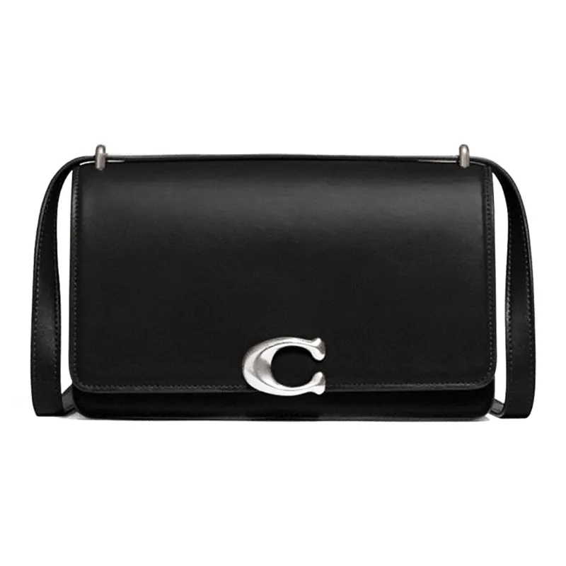 COACH Bandit Cow Leather Crossbody Bag, Shoulder Bag Medium Size Women's Black-0