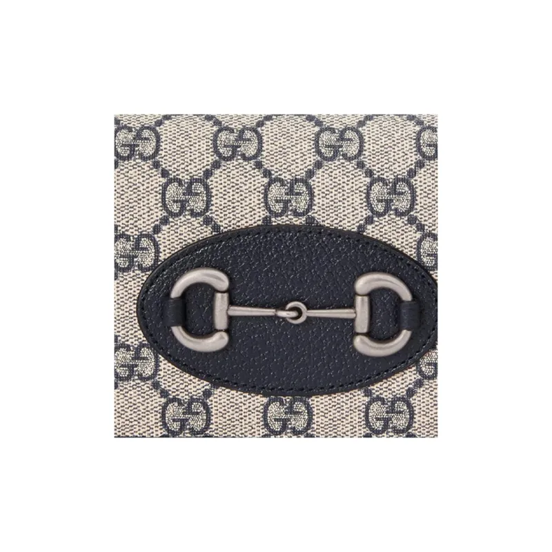 GUCCI Canvas Bag, Crossbody Bag Women's Blue/Beige-5