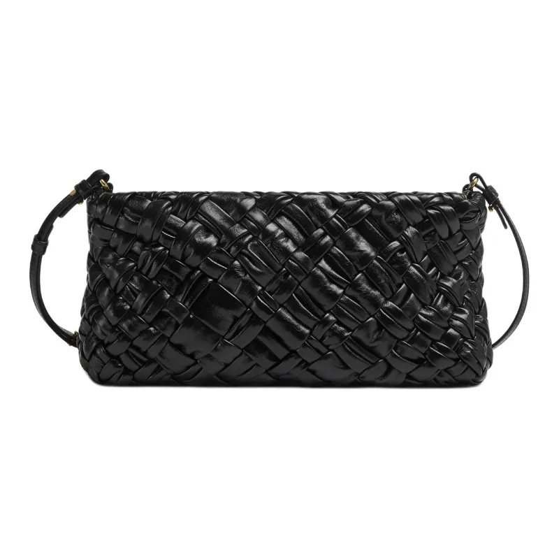 Bottega Veneta KALIMERO Cow Leather Portable One Shoulder Clutch Trumpets Women's Black-0