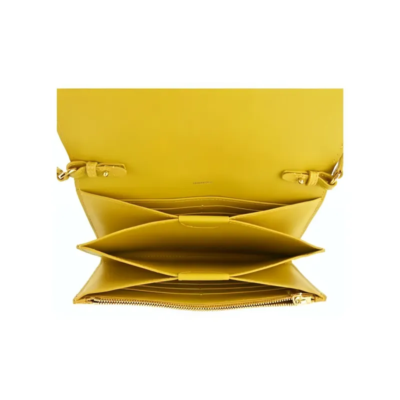 Burberry Cow Leather Shoulder Bag, Crossbody Bag Regular Women's Yellow-4