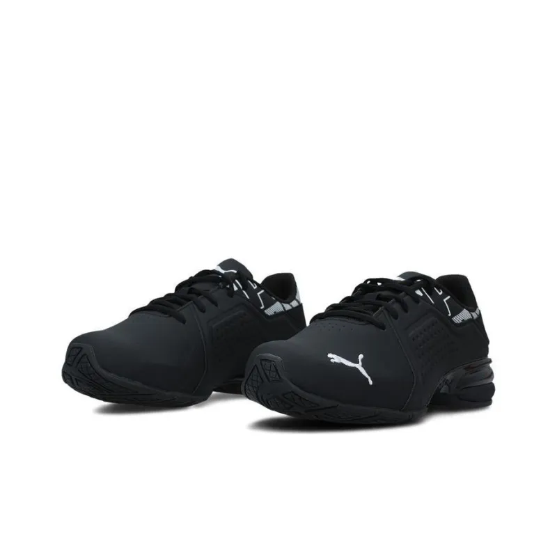 PUMA Viz Runner Repeat Cushioning Anti-Slip And Wear-Resistant Low-Top Running Shoes Men's Black-2