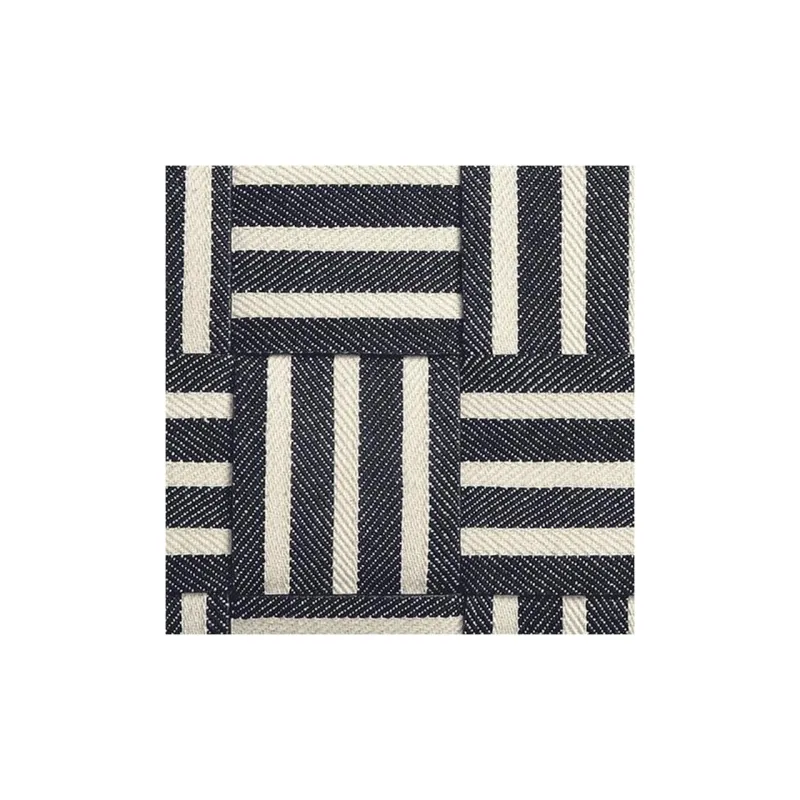 Bottega Veneta Cotton Denim Wallet Men's Marine Blue & White-3
