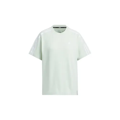 Adidas Clothing T-Shirts Women's Linen Green