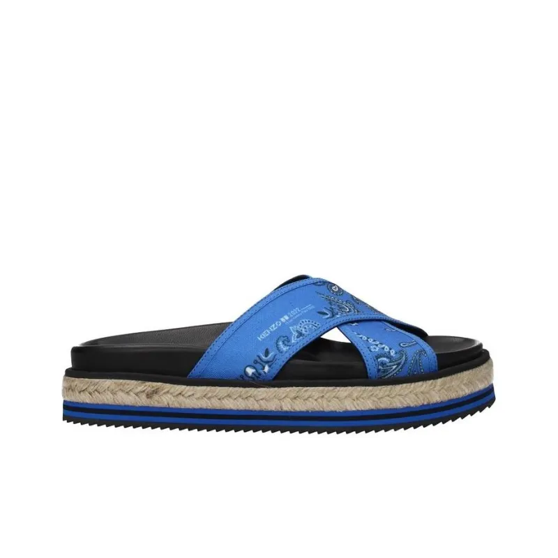 KENZO Bandana-print Platform Sandals-1