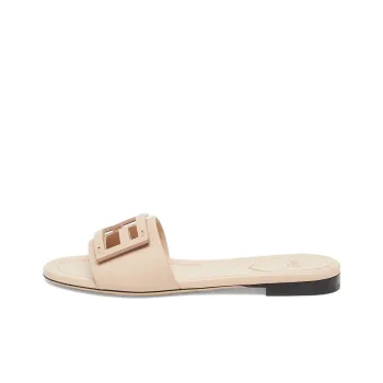 FENDI FF Slide Slippers Women's Light Umber