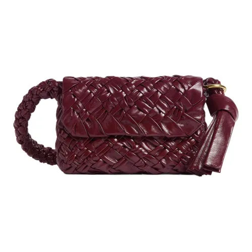 Bottega Veneta KALIMERO Cow Leather Handbag, Shoulder Bag Women's Barolo Burgundy Color