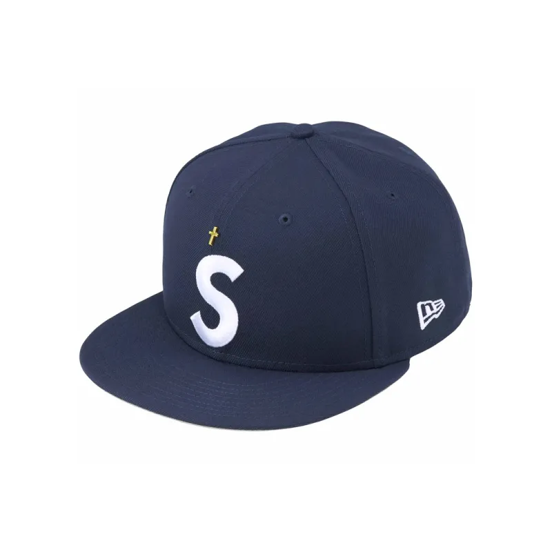 Supreme Gold Cross S Logo New Era Fitted Hat-0