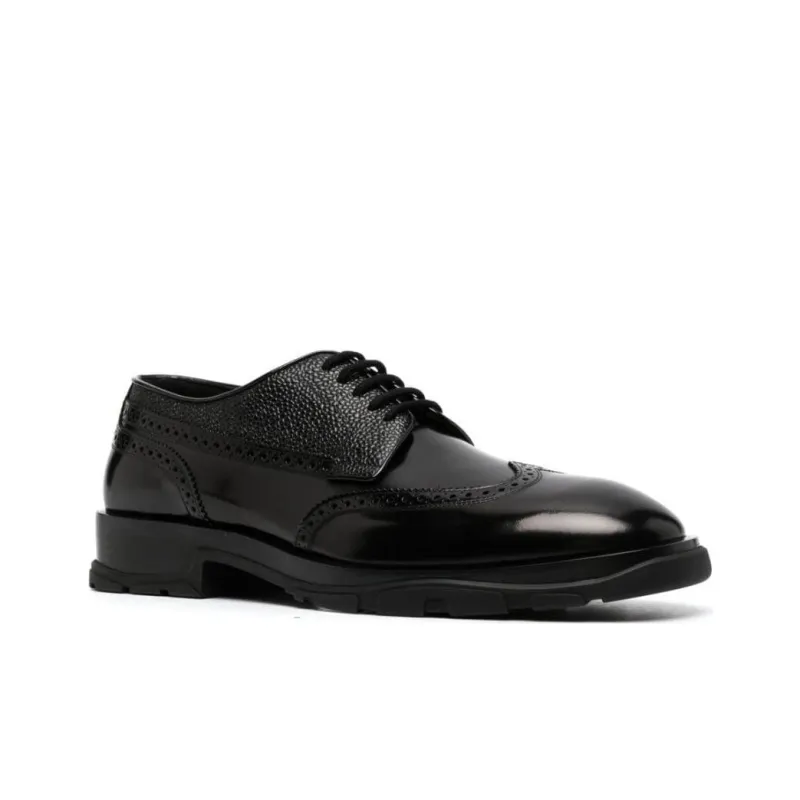 Alexander McQueen Round-Toe Lace-Up Brogues-1