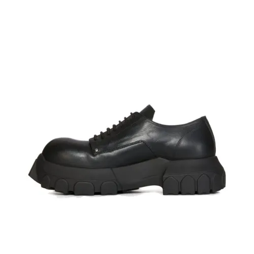 RICK OWENS Bozo Tractor Leather Derby Shoes