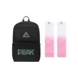 Black Backpack+Pink White Cooling Arm Sleeves