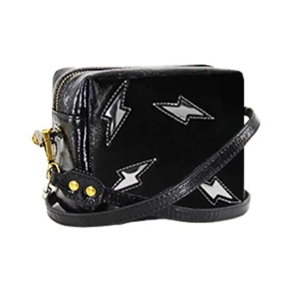 RFACTORY Cow Leather One Shoulder Handbag Trumpets Unisex Black-1