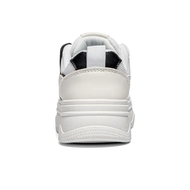 Warrior Lightweight And Breathable Low Top Skateboard Shoes Women's White Black-3