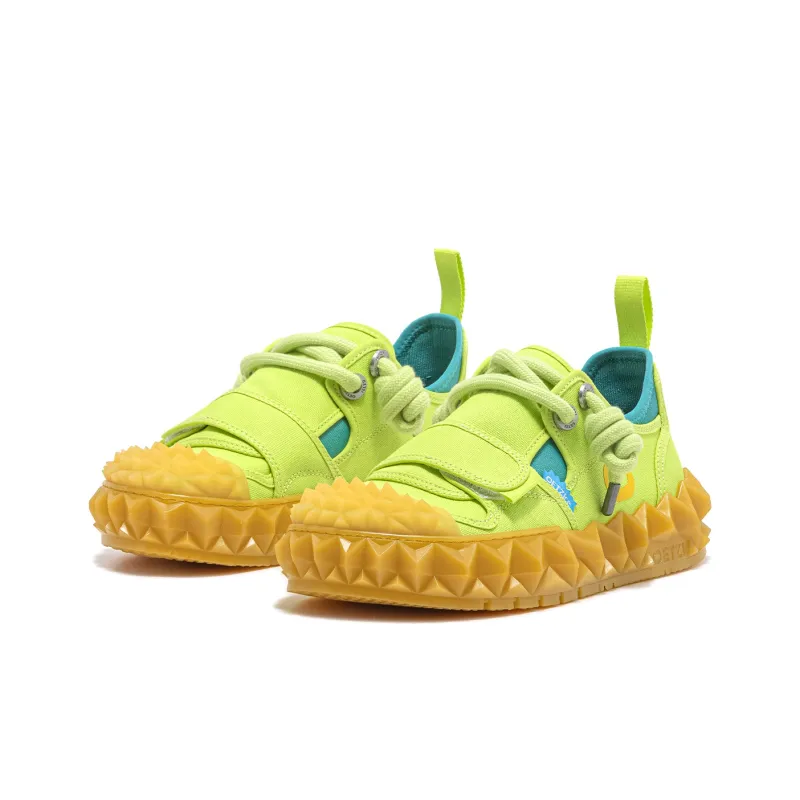 OETZI Low Top Skateboard Shoes Unisex Neon Green-1