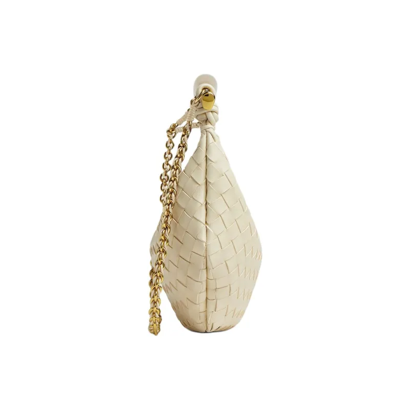 Bottega Veneta SARDINE Sheepskin One Shoulder Handbags Small Size Women's Light Beige-1