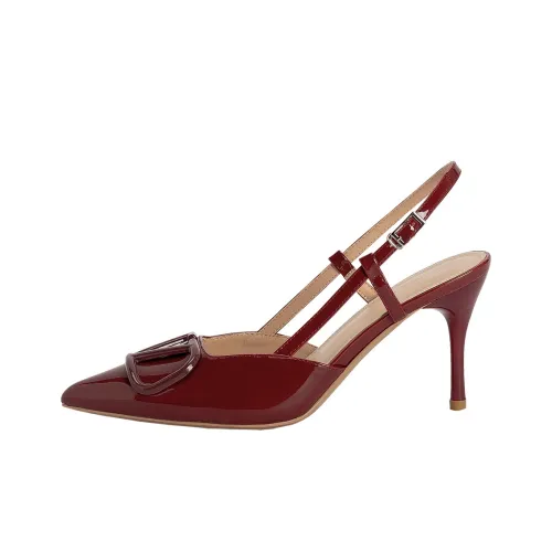 Imono High Heels Women's Burgundy