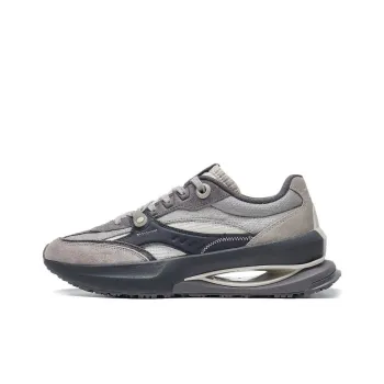 LiNing 92 Shadow Anti Slip Wear Resistant Low Top Casual Shoes Women's Black Gray Color