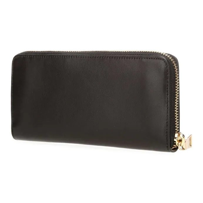 COACH Accordion Zip Calfskin Clutches Wallets Small Size Men's Black-3