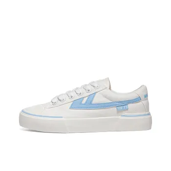 Warrior Lightweight And Breathable Low Top Canvas Shoes Women's White Light Blue
