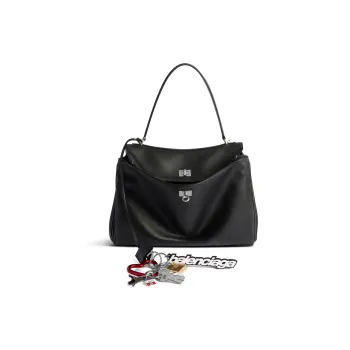 Balenciaga Smooth Calf Leather One Shoulder Handbag Medium Size Women's Black