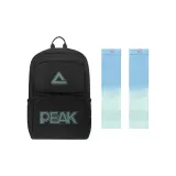 Black Backpack+Blue and White Cooling Arm Sleeves