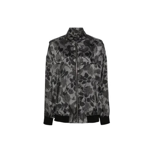 BIMBA Y LOLA Floral-print Satin Jacket