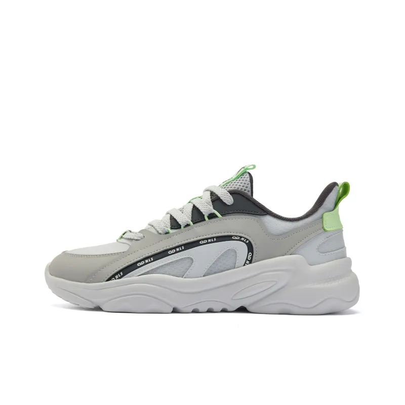 QIAODAN Non-slip Lightweight Low-Top Casual Shoes Men's Gray Silver-0