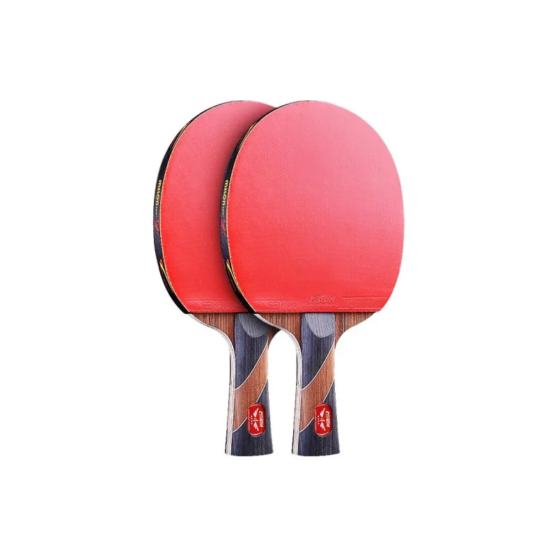 Mei Shi Long Ping Pong Paddles Kids' Ebony Wood Black Red-5